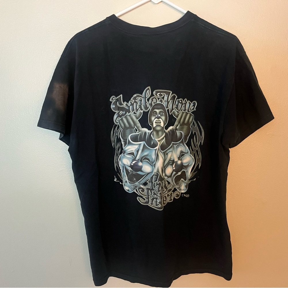 Smile Now Cry Later Skull T-Shirt Mens Large Y2K Comfort Colors